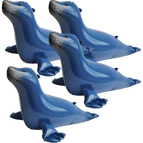 مجموعة العاب حيوانات قابلة للنفخ بطول 20 انش مكونة من 4 قطع لديكور المنزل ولوازم الحفلات للاطفال والكبار من جت كرييشنز an-SEAL4، متعددة الالوان in Kuwait