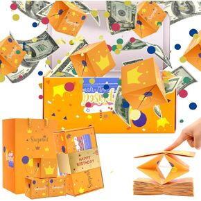 زوكون صندوق هدايا مفاجآت انفجار مقابل المال، صندوق هدايا لمفاجآت عيد الميلاد مع قصاصات ورق نقود، صندوق هدايا بتصميم انفجار منبثق لعيد الميلاد والذكرى السنوية والكريسماس وعيد الحب in Kuwait
