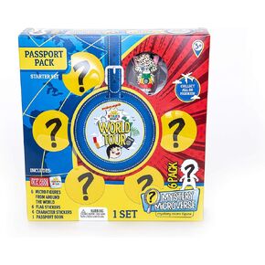 Ryan’s World Tour Passport Pack, Travel The World And Collect, Set Includes 6 Country Themed Micro Figures With Stickers To Match, Educational Passport Book, Track Collection With Stickers, Kids Toy