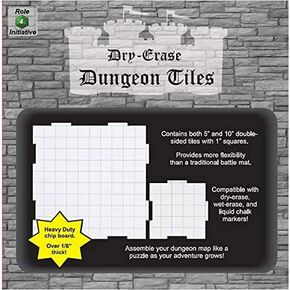 بلاط زنزانة قابل للمسح الجاف، مجموعة كومبو من 5 مربعات متشابكة مقاس 10 انش وستة عشر 5 انش للعب الادوار والالعاب المصغرة على سطح الطاولة in Kuwait