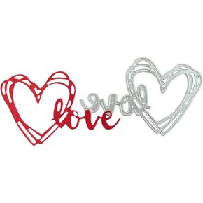 Valentine's Day Love-Heart Die Cuts Metal Cutting Dies Embossing Stencils Template Mould for Card Scrapbooking and DIY Craft Album Paper Card Decoration in Saudi Arabia