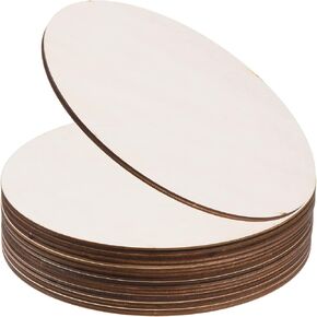24 Pack 8 Inch Wooden Circles for Crafts 0.2" Thick Unfinished Round Wood Slices Natural Rounds Wooden Cutouts Blank Round Wood Discs for DIY Crafts Door Hanger Wedding Home Hanging Sign Decoration in Saudi Arabia