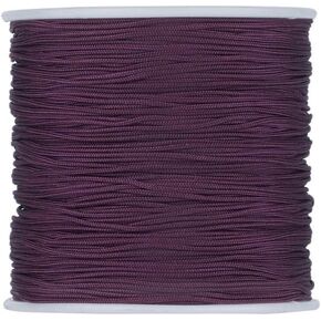 FASHEWELRY 150 Yards Nylon Beading Cord 0.5mm Nylon Kumihimo Macrame Thread String Chinese Knotting Cord for Beading Jewelry Making (Black)