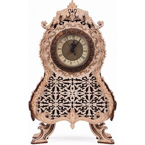 مجموعة نموذج ساعة طاولة انالوج كلاسيكية للبالغين والاطفال - حجرة تخزين سرية - بطارية ايه ايه واحدة - آلية مسح صامتة دقيقة ممتازة - 12 × 7 انش - احجية خشبية ثلاثية الابعاد in Kuwait