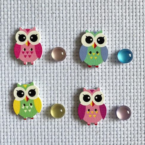 DPXWCCH 4 Pieces Owl Needle Minders, Magnetic Wooden Needle Nanny, Cross Stitch Embroidery Needlework Accessories in Kuwait