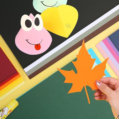 Shindel Heavyweight Construction Paper, Premium Cardstock Heavyweight Paper for Back to School Supplies, 8.3 x 11.7 Inches, 100 Sheets in Saudi Arabia