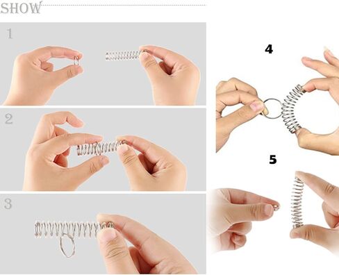 Sumrica Magic 10 قطع من ألغاز الربيع الكلاسيكية المقربة حلقة الساحر للتحايل على خدعة سحرية ربيعية فضية 2.4 × 0.51 بوصة in Kuwait