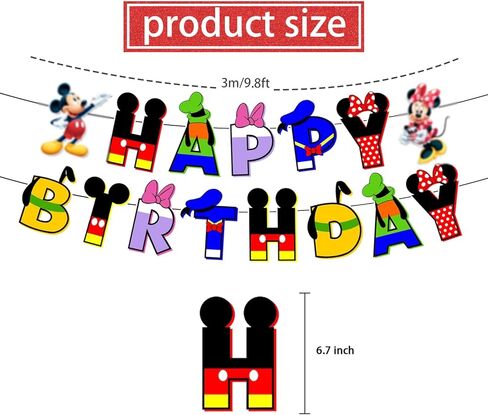 لافتة لوازم الحفلات على شكل فأر كرتوني لمستلزمات تزيين حفلات أعياد الميلاد in Kuwait