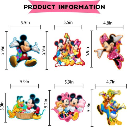 لافتة لوازم الحفلات على شكل فأر كرتوني لمستلزمات تزيين حفلات أعياد الميلاد in Kuwait