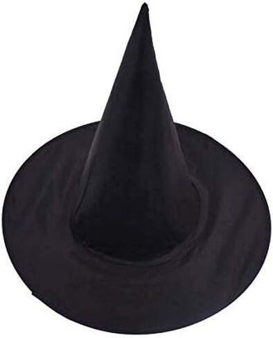 16 قطعة من قبعة الساحرة السوداء للهالوين للحفلات التنكرية، ملحقات يومية لحفلات الهالوين والكرنفالات، لون اسود in Kuwait