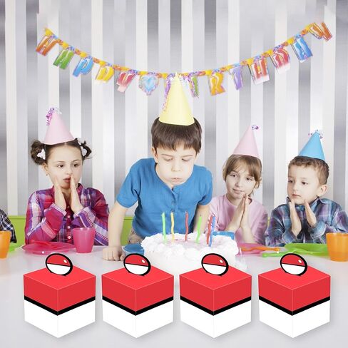 صناديق هدايا كرات بيضاء وحمراء من Nuwontun - 20 قطعة من أكياس هدايا الهدايا، أكياس هدايا للحفلات ذات طابع كروي أحمر وأبيض، مستلزمات تزيين، مقاس 4 × 4 × 4 بوصة (عبوة من 20 قطعة) in Kuwait