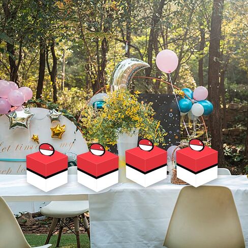 صناديق هدايا كرات بيضاء وحمراء من Nuwontun - 20 قطعة من أكياس هدايا الهدايا، أكياس هدايا للحفلات ذات طابع كروي أحمر وأبيض، مستلزمات تزيين، مقاس 4 × 4 × 4 بوصة (عبوة من 20 قطعة) in Kuwait