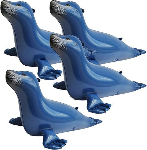 مجموعة العاب حيوانات قابلة للنفخ بطول 20 انش مكونة من 4 قطع لديكور المنزل ولوازم الحفلات للاطفال والكبار من جت كرييشنز an-SEAL4، متعددة الالوان in Kuwait