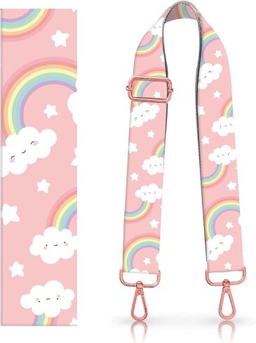 DANHRO Wide Purse Strap Replacement Crossbody Handbag Shoulder Strap Adjustable Bag Straps Replacement (Cute Dogs Footprints) in Kuwait