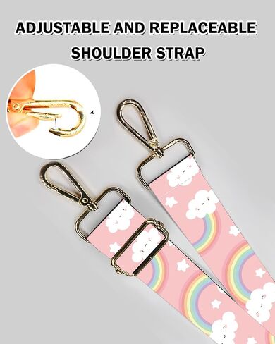 DANHRO Wide Purse Strap Replacement Crossbody Handbag Shoulder Strap Adjustable Bag Straps Replacement (Cute Dogs Footprints) in Kuwait