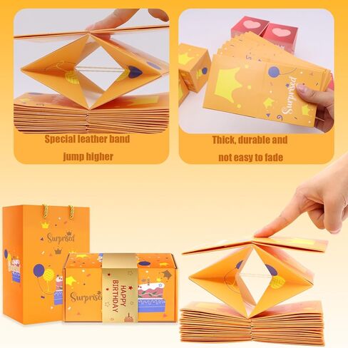 زوكون صندوق هدايا مفاجآت انفجار مقابل المال، صندوق هدايا لمفاجآت عيد الميلاد مع قصاصات ورق نقود، صندوق هدايا بتصميم انفجار منبثق لعيد الميلاد والذكرى السنوية والكريسماس وعيد الحب in Kuwait