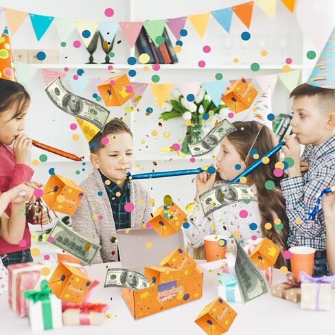 زوكون صندوق هدايا مفاجآت انفجار مقابل المال، صندوق هدايا لمفاجآت عيد الميلاد مع قصاصات ورق نقود، صندوق هدايا بتصميم انفجار منبثق لعيد الميلاد والذكرى السنوية والكريسماس وعيد الحب in Kuwait