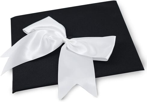 GraduationMall قبعة التخرج مزخرفة بشريط من الساتان وفيونكة قرمزية in Kuwait