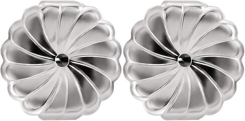 مجموعة من الفضة الإسترلينية 925 و 14 قيراط أقراط كبيرة مملوءة بالذهب الأصفر للأظافر | قرط خلفي للدلية | قفل قرط ممتاز | ظهر قرط آمن لا يسبب الحساسية (زوجان) in Kuwait