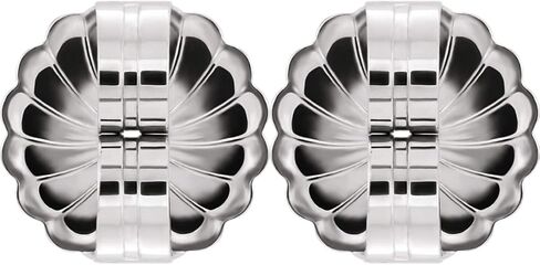 مجموعة من الفضة الإسترلينية 925 و 14 قيراط أقراط كبيرة مملوءة بالذهب الأصفر للأظافر | قرط خلفي للدلية | قفل قرط ممتاز | ظهر قرط آمن لا يسبب الحساسية (زوجان) in Kuwait