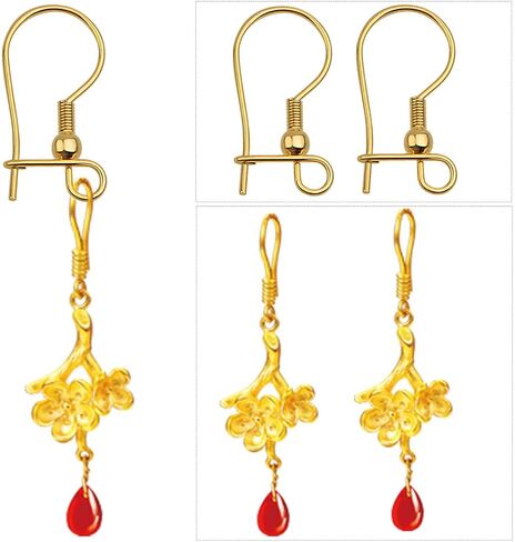 50pcs Stainless Steel Earring Fish Hooks Hypo-allergenic Closable Openable Ear Wires Hooks Anti-Drop Earring Connector Findings for DIY Jewelry Making Supplies, 2 Colors in Kuwait