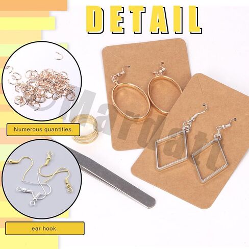 Mardatt 1533Pcs Earring Making Kit Includes 5 Colors Earring Hooks, Jump Rings, Pliers, Earrings Holder Cards, Silicone Earring Backs Stoppers, Earring Posts and Jewelry Pliers for Jewelry Making Repa in Saudi Arabia