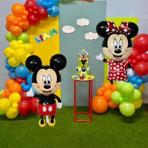 2 pcs Mickey and Minnie Giant 45" Birthday Balloons Theme Party Supplies Party Decorations in Kuwait