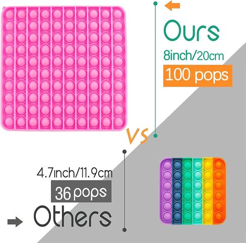 جينوفيجا لعبة عملاقة للاطفال والمراهقين، كبيرة الحجم 100 ضغطة حسية اوستيم لتخفيف التوتر واضطراب فرط الحركة ونقص الانتباه، جوائز لعبة بيناتا ستوفر سكوير بينك in Kuwait