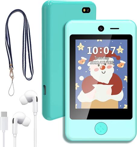 PTHTECHUS® Kids Phone Toy for Boys Girls, 3.8 "Touch Screen Toddler Smartphone with Fun Cameras 16 Games MP3 Music Player Audio Recorder Pedometer Torch Alarm Clock Children Phone for Ages 4-14 in Kuwait