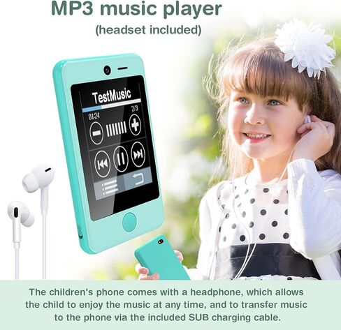PTHTECHUS® Kids Phone Toy for Boys Girls, 3.8 "Touch Screen Toddler Smartphone with Fun Cameras 16 Games MP3 Music Player Audio Recorder Pedometer Torch Alarm Clock Children Phone for Ages 4-14 in Kuwait