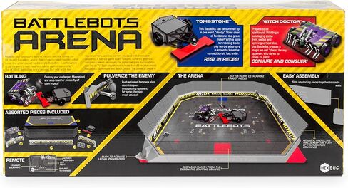 HEXBUG BattleBots Arena Witch Doctor & Tombstone، ألعاب روبوت للتحكم عن بعد للأطفال مع أكثر من 20 قطعة، ألعاب STEM للأولاد والبنات من سن 8 سنوات فما فوق، تتضمن البطاريات in Kuwait