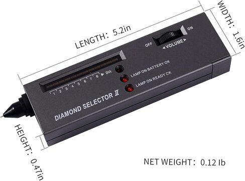 جهاز اختبار الماس عالي الدقة، اداة اختبار الماس الالكترونية المحمولة صغيرة LED قابلة للطي لتحديد الماس اليشم اليشم للمبتدئين والخبراء، مقياس التوصيل الحراري in Kuwait