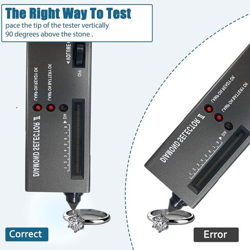 جهاز اختبار الماس عالي الدقة، اداة اختبار الماس الالكترونية المحمولة صغيرة LED قابلة للطي لتحديد الماس اليشم اليشم للمبتدئين والخبراء، مقياس التوصيل الحراري in Kuwait