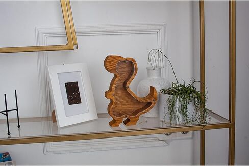 Wooden Trex Dinosaur Piggy Bank for Boys Girls | Expertly Handcrafted Wooden Tyrannosaurus Piggy Bank Durable Oak w Plexiglass Side for Building Money Habits (Personalized) in Saudi Arabia