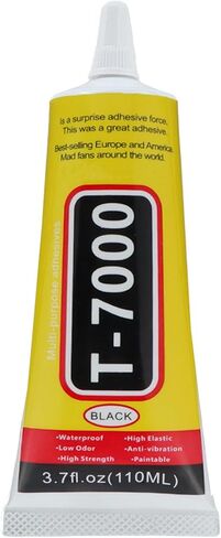 4 عبوات من غراء T7000 متعدد الأغراض لصنع المجوهرات، وحرف أحجار الراين، وغراء T-7000 أسود فائق اللصق (15 مل/0.5 أونصة) in Kuwait