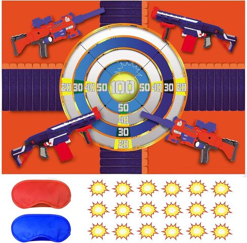 NC Dart Shooting Party Supplies,Pin The Star on The Target,Dart War Party Games,Large Poster with 24PCS Star Stickers for Kid's Party Game in Saudi Arabia