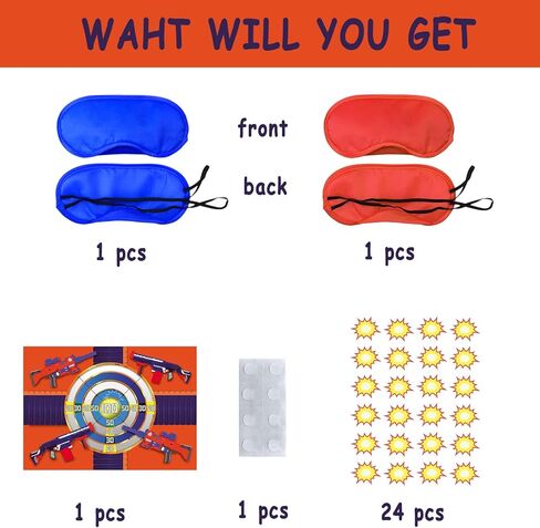 NC Dart Shooting Party Supplies,Pin The Star on The Target,Dart War Party Games,Large Poster with 24PCS Star Stickers for Kid's Party Game in Saudi Arabia