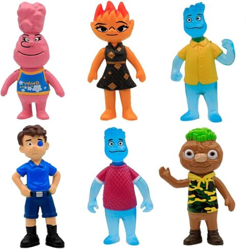 6Pcs Birthday Cake Topper Element Party Cake Decoration Amber Wade For Party Gift Figure Toys in Kuwait