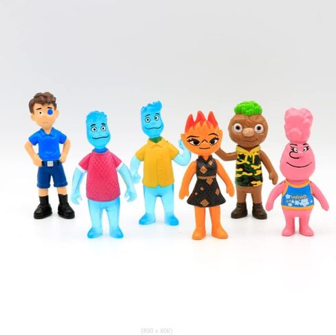6Pcs Birthday Cake Topper Element Party Cake Decoration Amber Wade For Party Gift Figure Toys in Kuwait