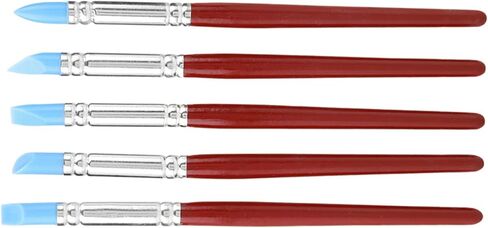 5Pcs Rubber Tip Paint Brushes for Clay Pottery Sculpture Fingerprint Color Shaping Modeling DIY Shaping Carving Tool in Saudi Arabia