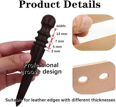 HamayuaZen قطعتان من أداة تلميع الجلود الاحترافية ذات الحواف الجلدية وملمس حافة الخشب أداة تلميع الخشب وملمس لتلميع مشاريع صنع اليد الجلدية in Kuwait