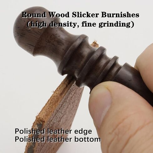 HamayuaZen قطعتان من أداة تلميع الجلود الاحترافية ذات الحواف الجلدية وملمس حافة الخشب أداة تلميع الخشب وملمس لتلميع مشاريع صنع اليد الجلدية in Kuwait