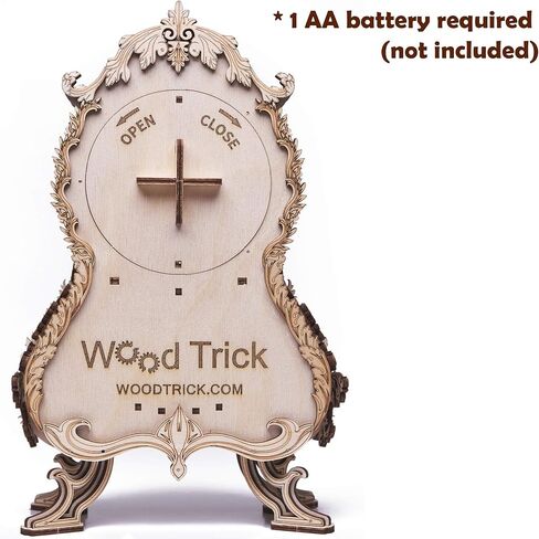 مجموعة نموذج ساعة طاولة انالوج كلاسيكية للبالغين والاطفال - حجرة تخزين سرية - بطارية ايه ايه واحدة - آلية مسح صامتة دقيقة ممتازة - 12 × 7 انش - احجية خشبية ثلاثية الابعاد in Kuwait