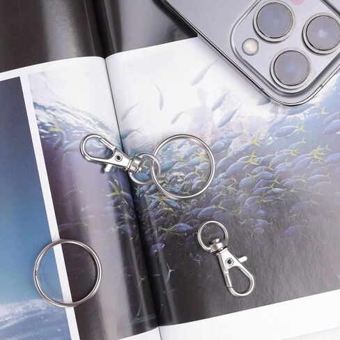30pcs Swivel Snap Hooks Premium Metal Silver Lobster Claw Trigger Clasps for Lanyard Keychain Rings Bag Purse Tag Jewelry Making DIY Crafts Length 1.58inch(40mm) Inside Width 0.79inch(20mm) in Saudi Arabia