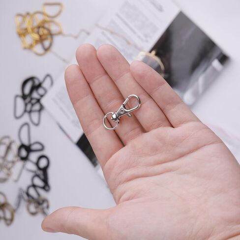 30pcs Swivel Snap Hooks Premium Metal Silver Lobster Claw Trigger Clasps for Lanyard Keychain Rings Bag Purse Tag Jewelry Making DIY Crafts Length 1.58inch(40mm) Inside Width 0.79inch(20mm) in Saudi Arabia