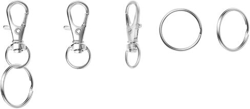 30pcs Swivel Snap Hooks Premium Metal Silver Lobster Claw Trigger Clasps for Lanyard Keychain Rings Bag Purse Tag Jewelry Making DIY Crafts Length 1.58inch(40mm) Inside Width 0.79inch(20mm) in Saudi Arabia