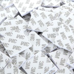 200 قطعة 3 متر مزدوج الطي شريط أبيض رغوي لاصق مربع التثبيت لاصق رغوة شريط حرفة مزدوجة الجانبين صناعة بطاقات 1.5 × 1.5 بوصة in Kuwait