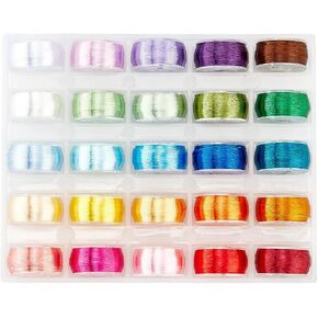 PH PandaHall 1640~1912 Yards Polyester Beading Thread 0.1mm Colorful Craft String 10 Colors High Gloss Single-Strand Thread Polyester Cord String for Hair Accessories Macrame Craft Jewelry Making