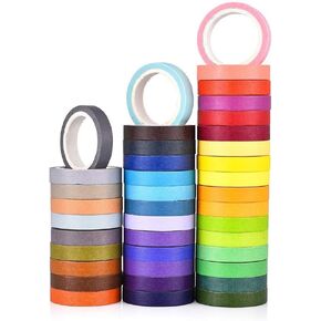 60 Rolls Washi Tape Set,Rainbow Sticker Decorative Masking Tape for DIY Crafts, Bullet Journals,Planners in Saudi Arabia