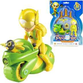 هاتف Alpha Group Petronix Defenders Emma's Pet Mobile، مع 4 ملحقات قابلة للإزالة، مقاس 3 بوصات، وأشكال قطط صغيرة، ودراجة نارية وحقيبة ظهر، وألعاب أطفال للأولاد والبنات من سن 3 سنوات فما فوق